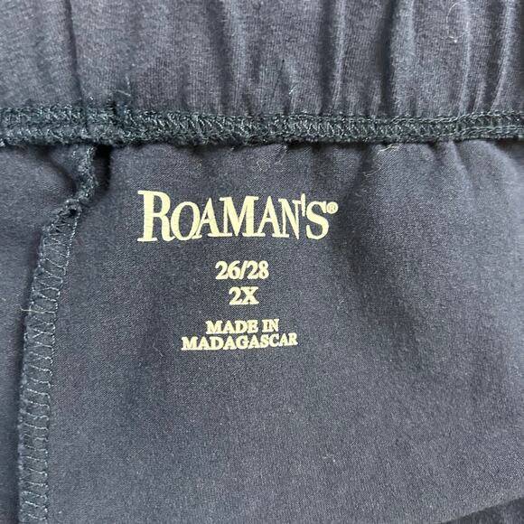 Roamans Straight Leg Ultimate Ponte Pant Size 2X Tall Blue Pull On 31" Inseam - Picture 3 of 5